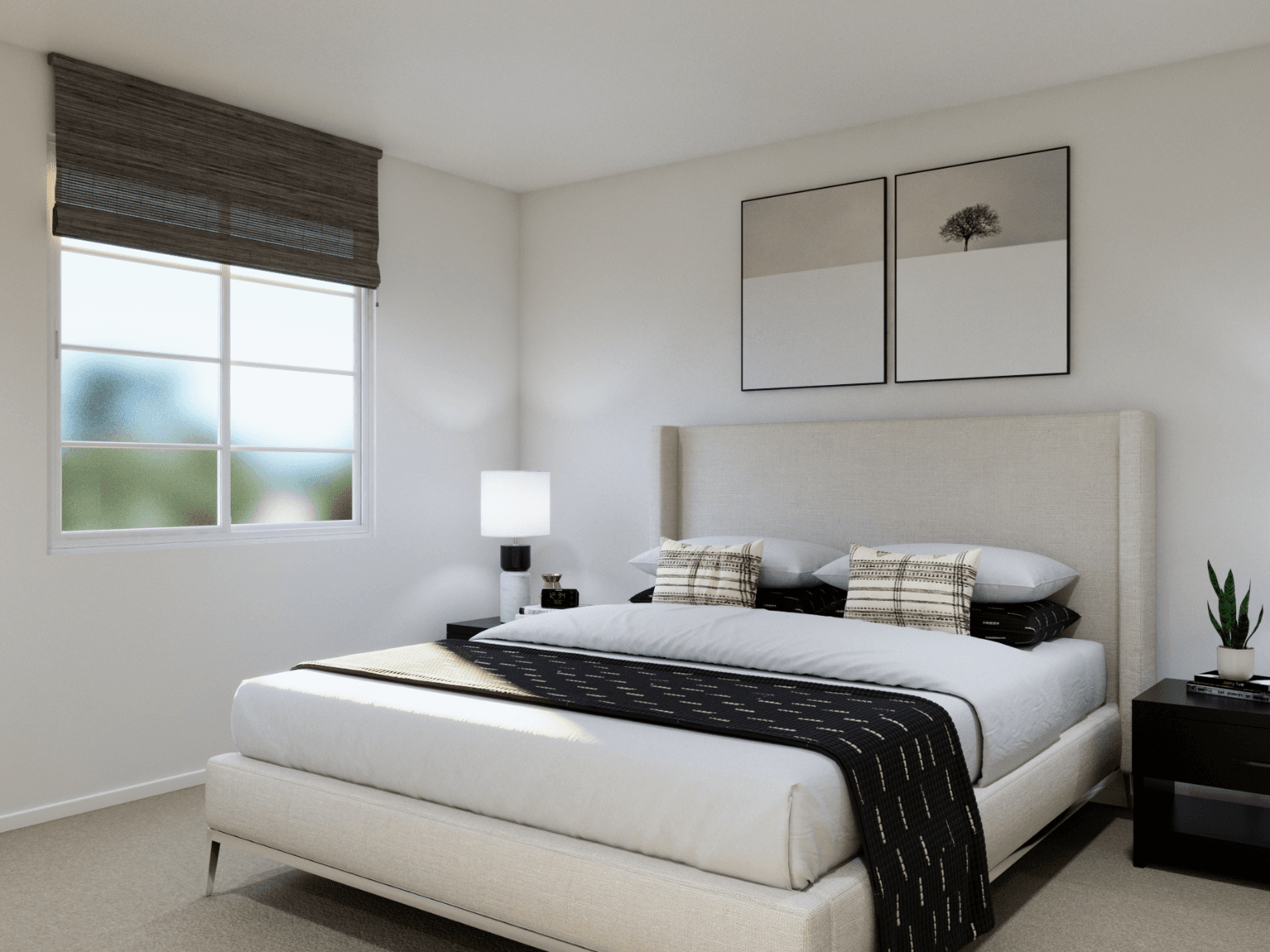 Plan 5 Master Bedroom Rendering