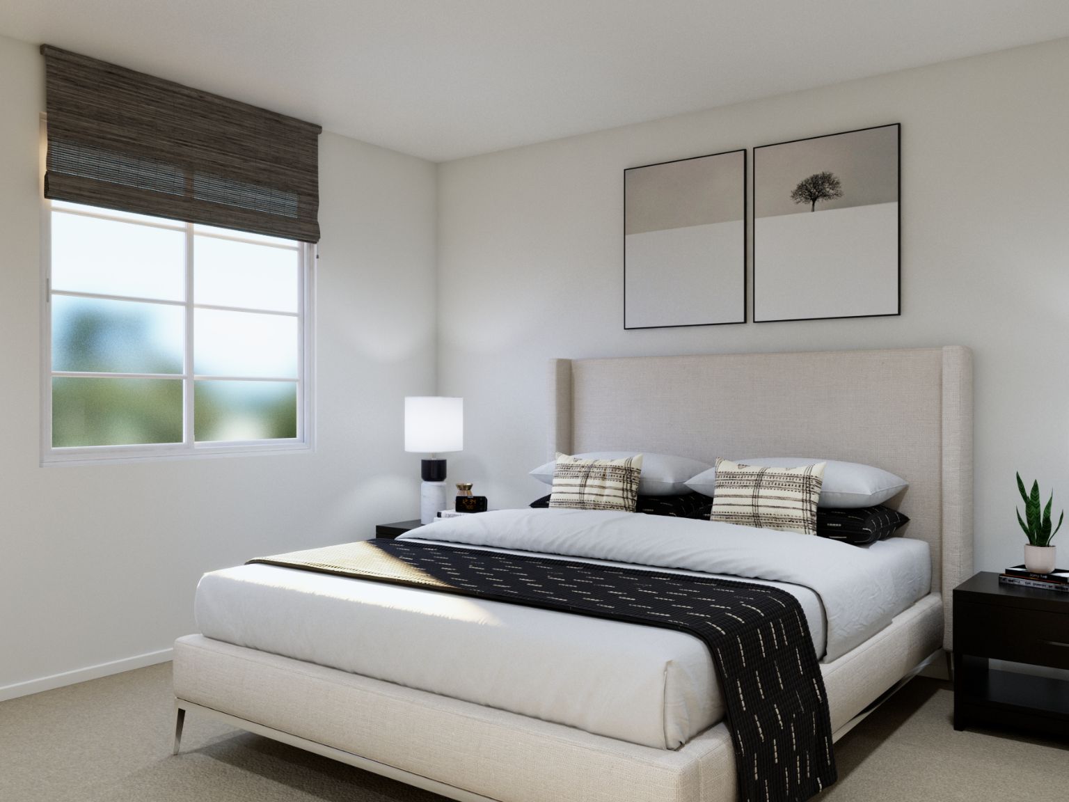Plan 5 Master Bedroom Rendering