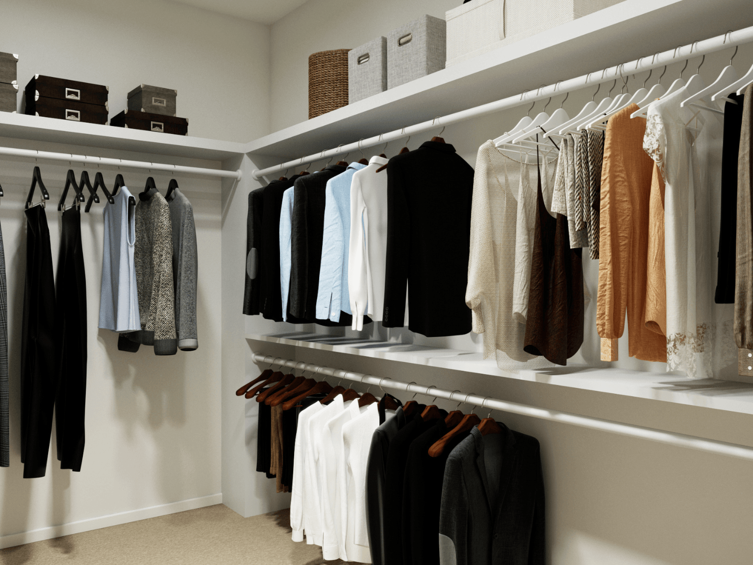 Plan 5 Walk-in Closet Rendering