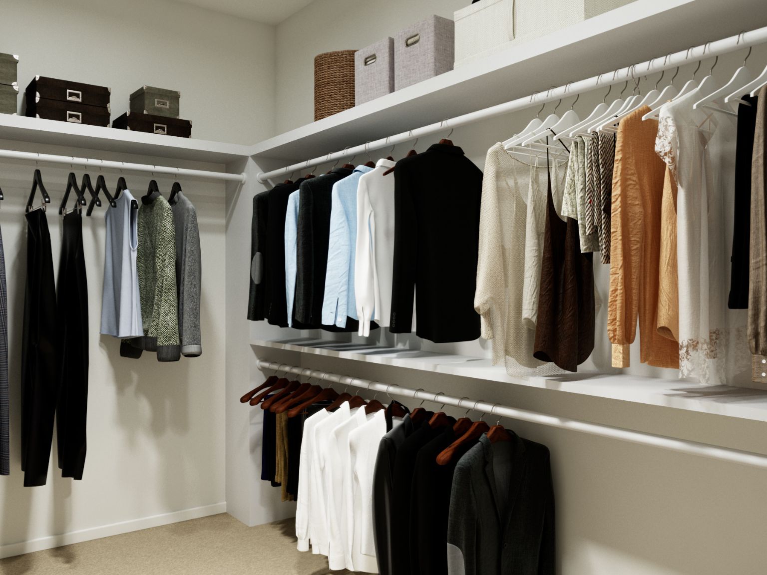 Plan 5 Walk-in Closet Rendering