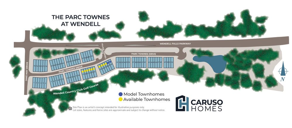 The Parc Townes at Wendell in Wendell NC New Homes by Caruso