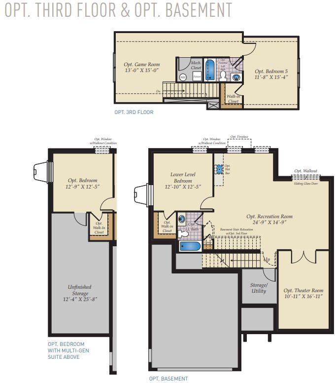 Optional Third Floor & Optional Basement