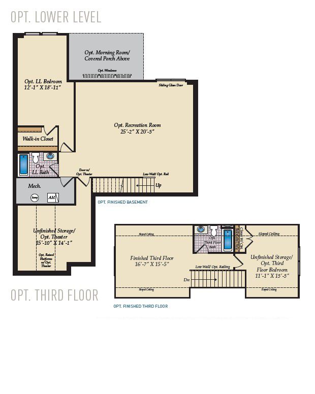 Optional Basement & Third Floor