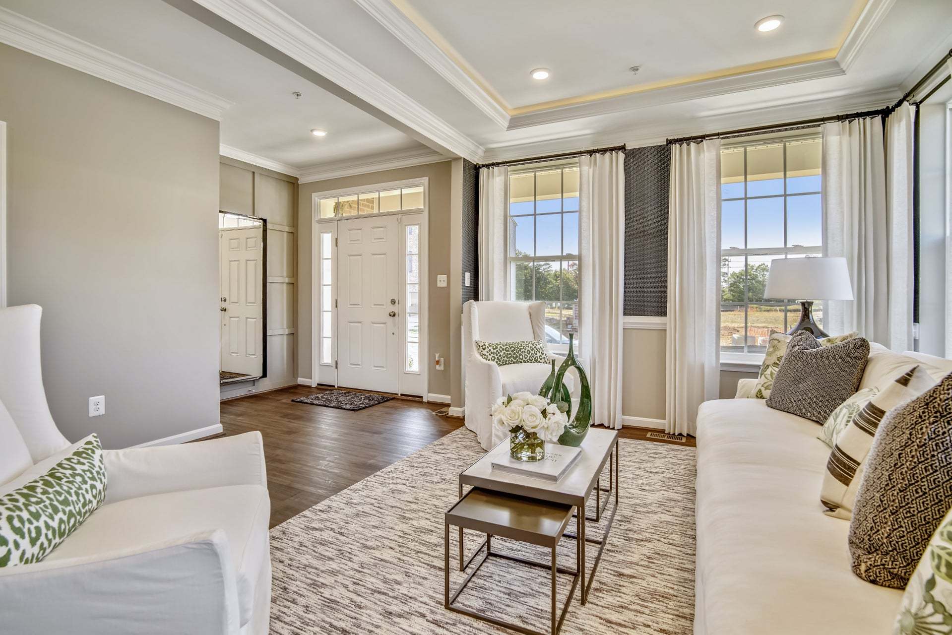 Entry and Living or Dining Room