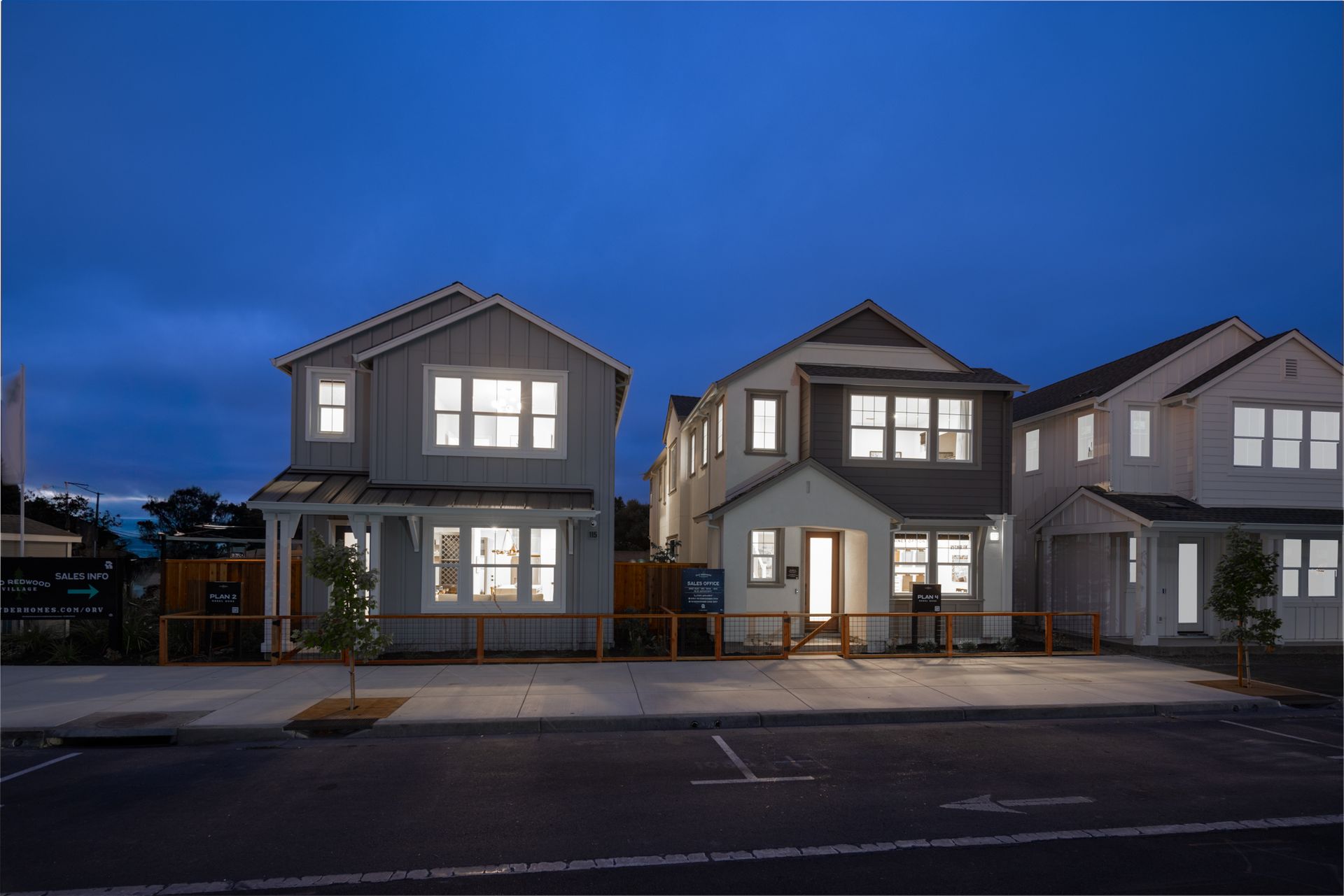 Old Redwood Village Plan 2 & Plan 4 Model Homes