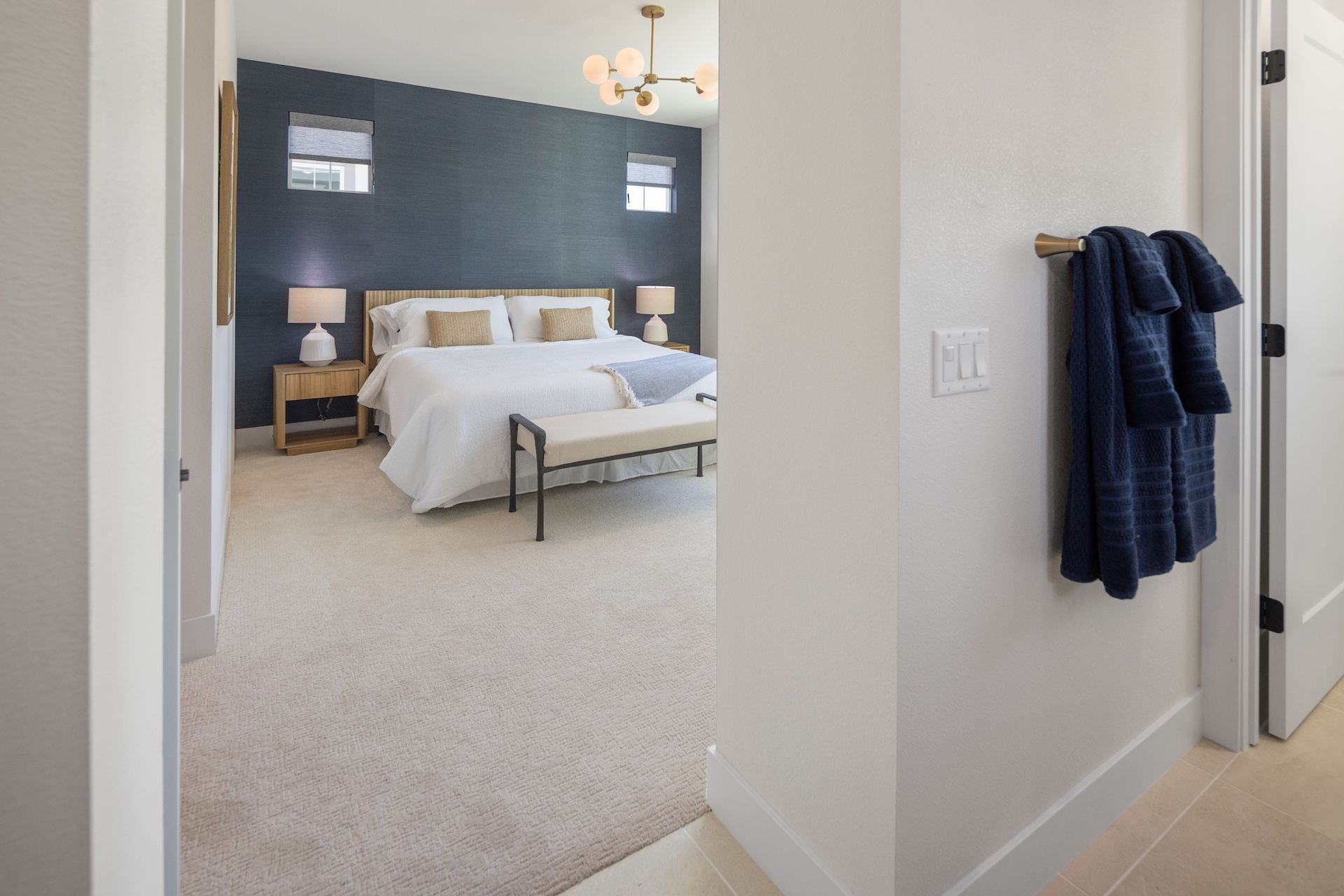 Plan 2 Primary Bedroom from Primary Bathroom