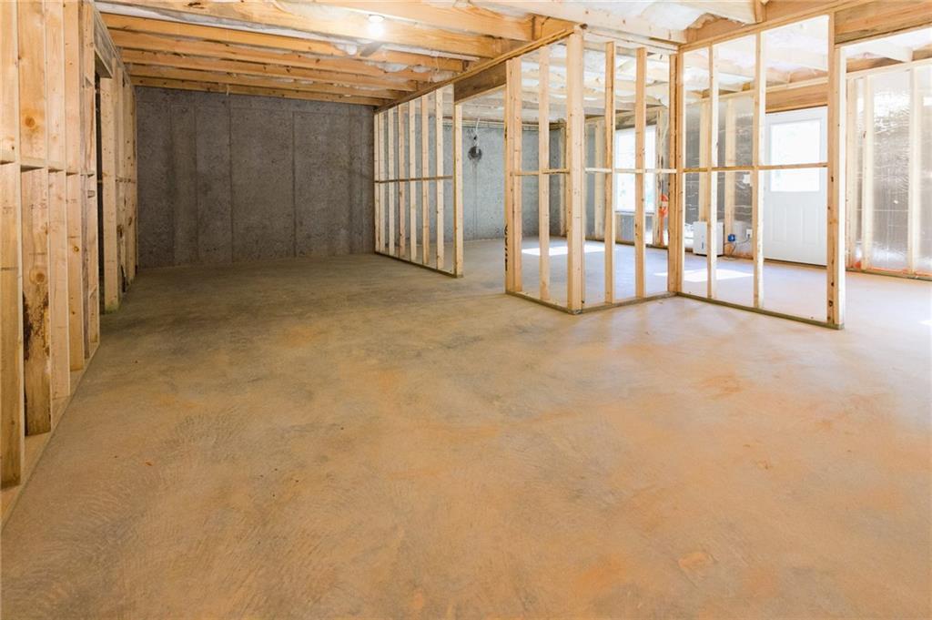 Unfinished Basement with Exterior Access