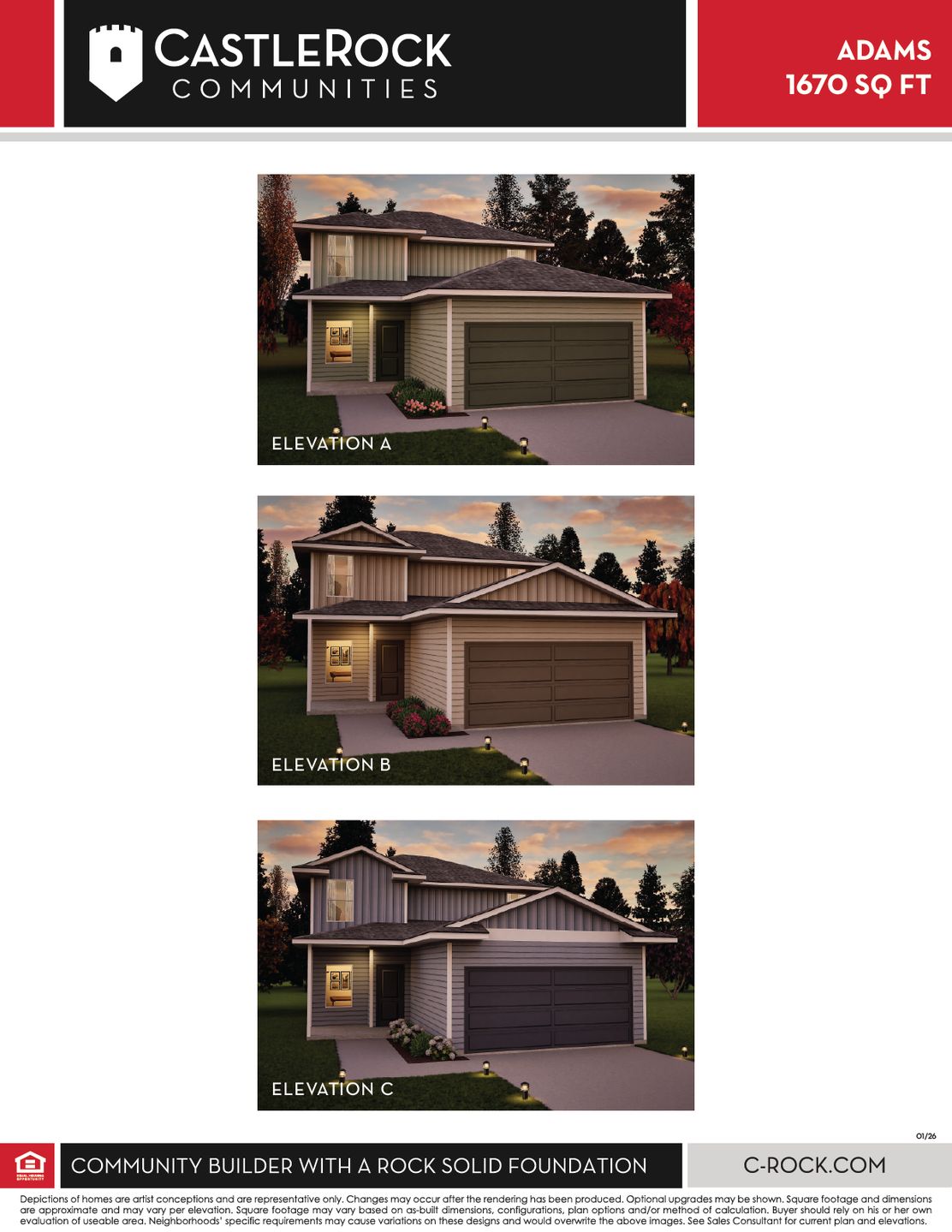 Adams Elevation Options