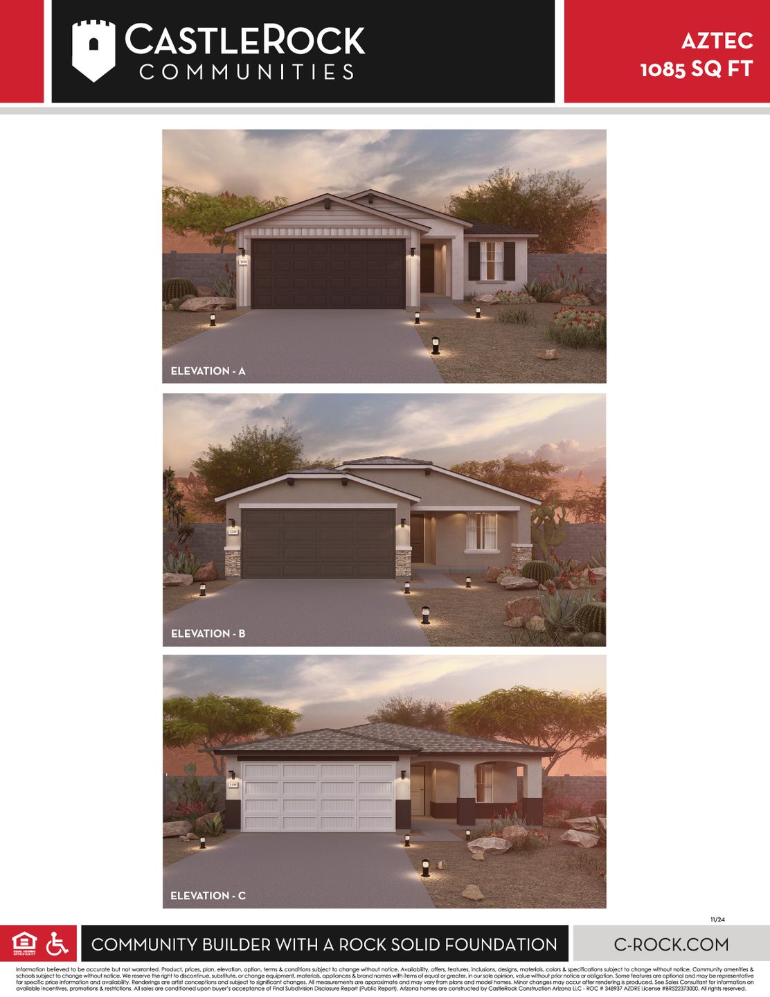 Rancho Sta Rosa & Mirage • Aztec Elevations