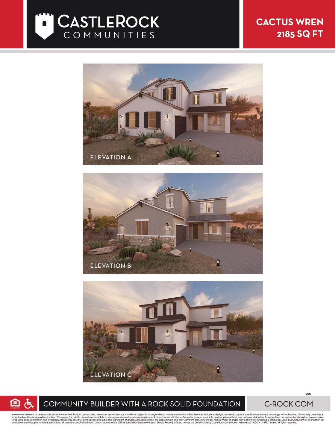 Cactus Wren Elevations