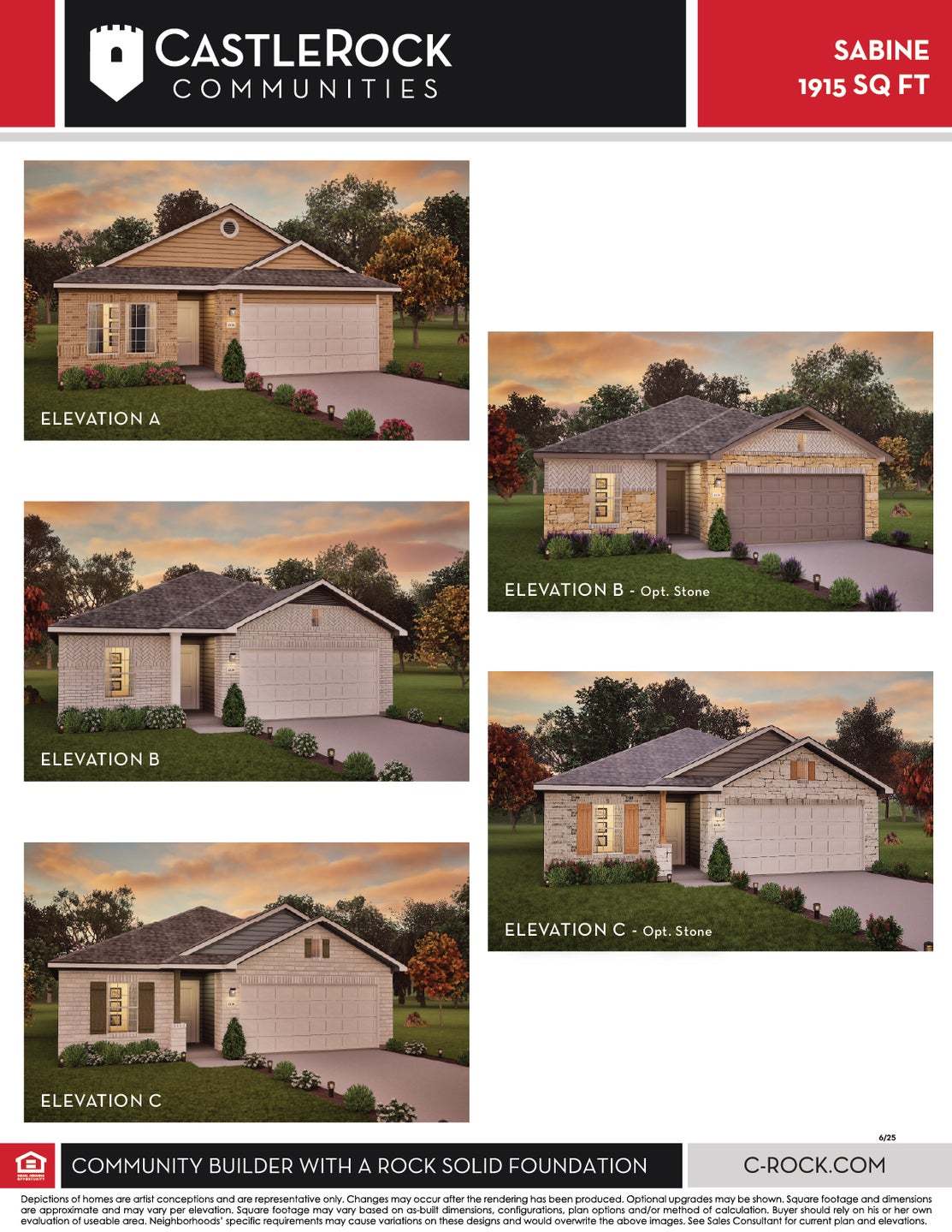 Sabine ABC Elevations