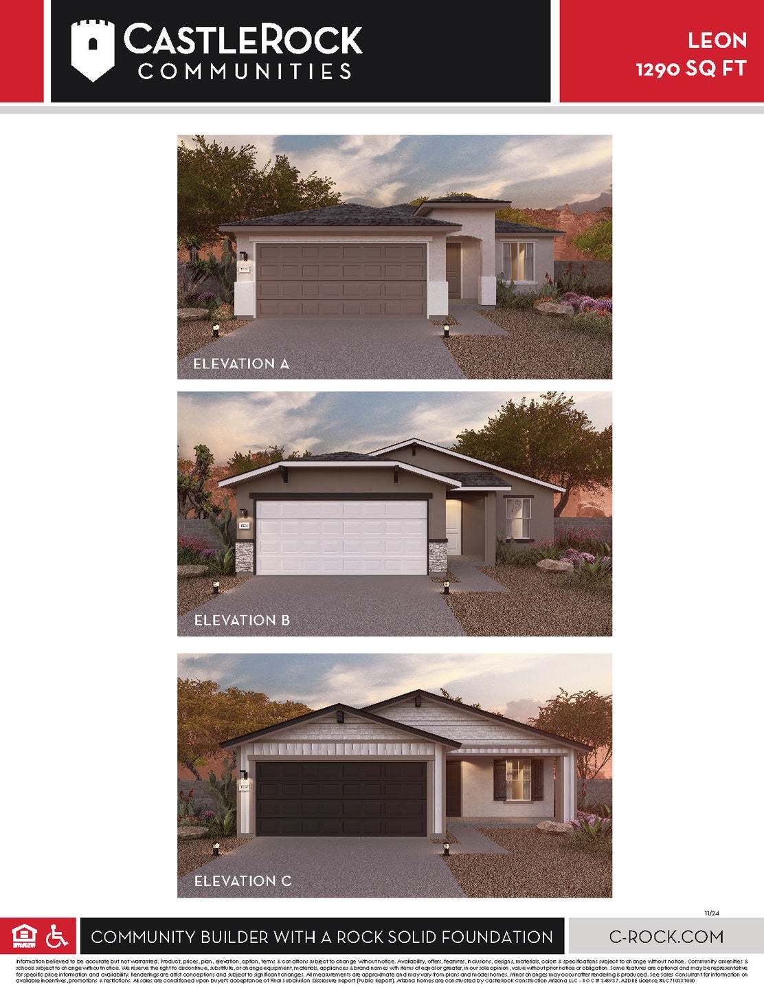 Leon AZ Perkinsville Elevations
