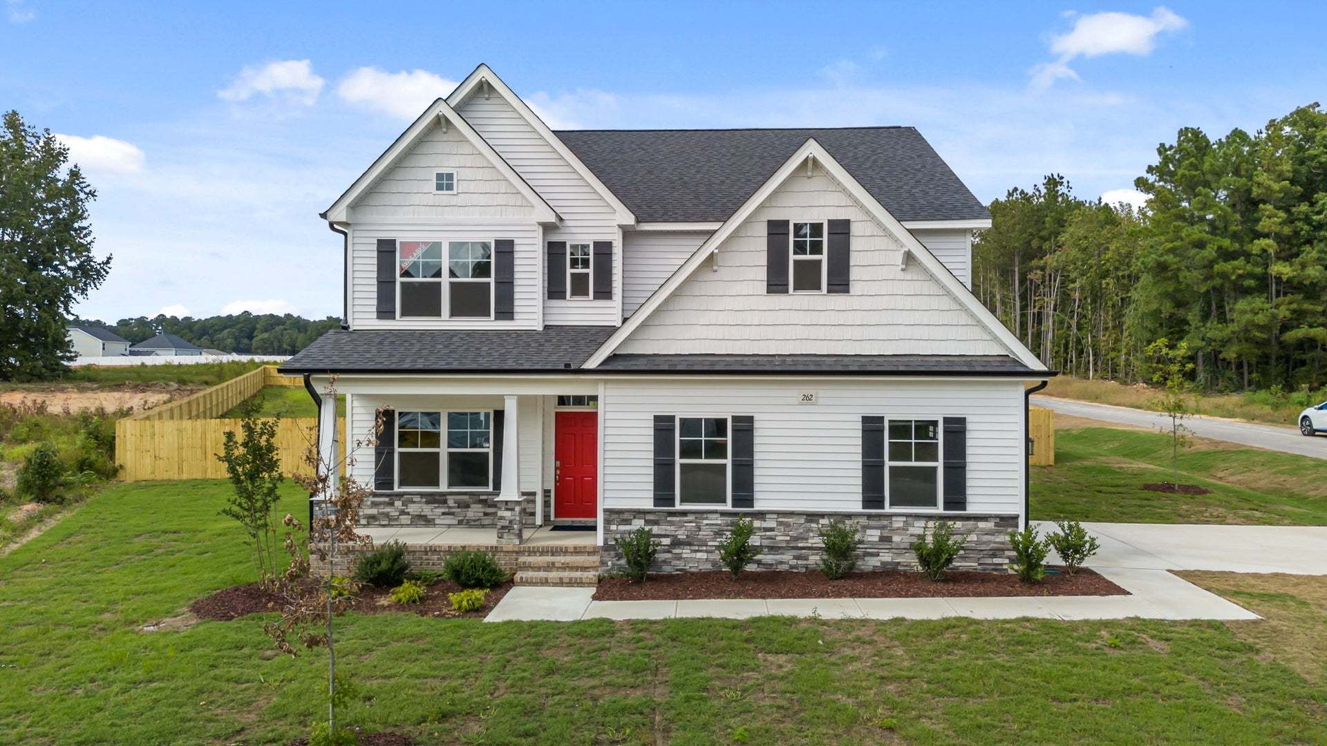Elevation C - Side Loading Garage/Fence Option