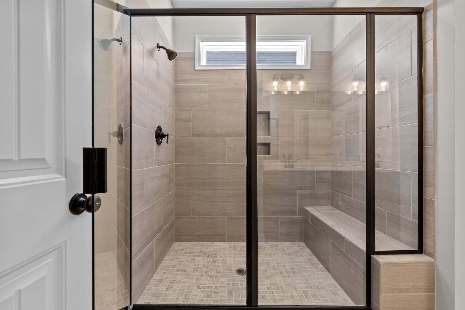 Tile Shower with Bench Option