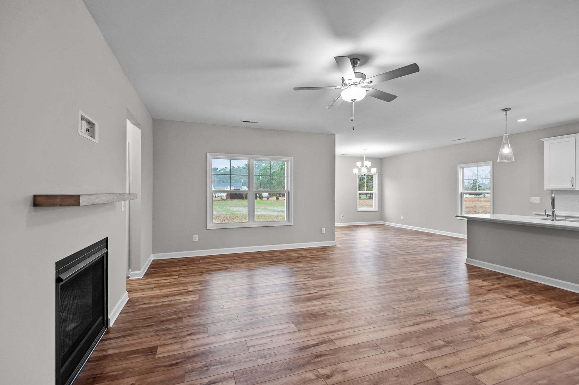 Fireplace Option with Floating Mantel