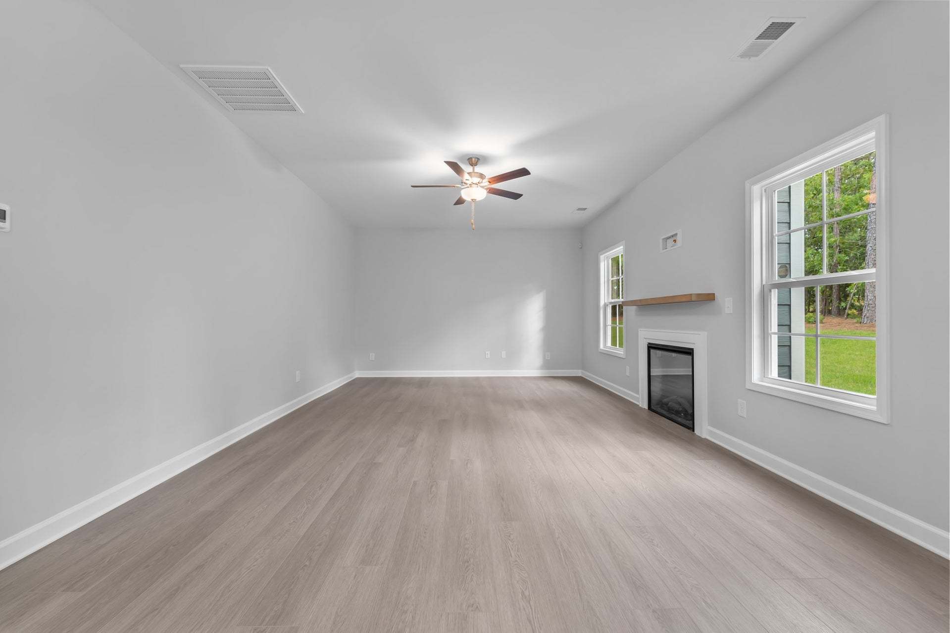 Great Room with Floating Mantle Fireplace Option