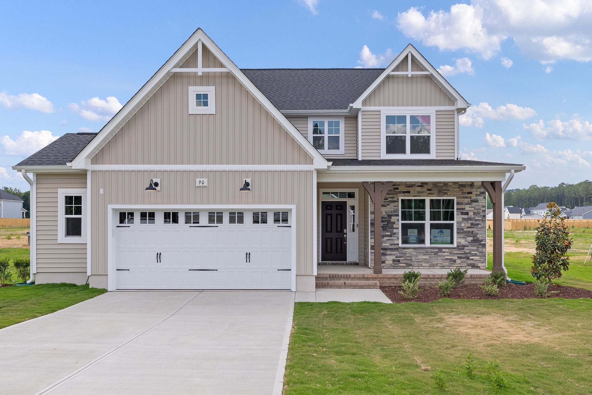 Elevation F with Stone