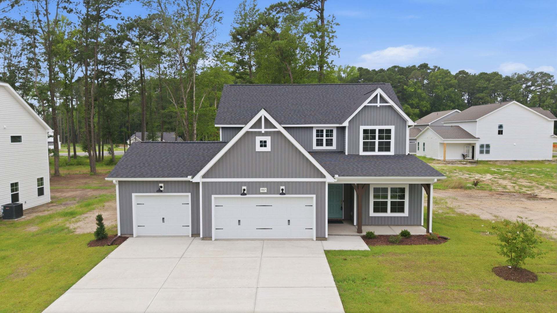 Elevation FH with 3-Car Garage