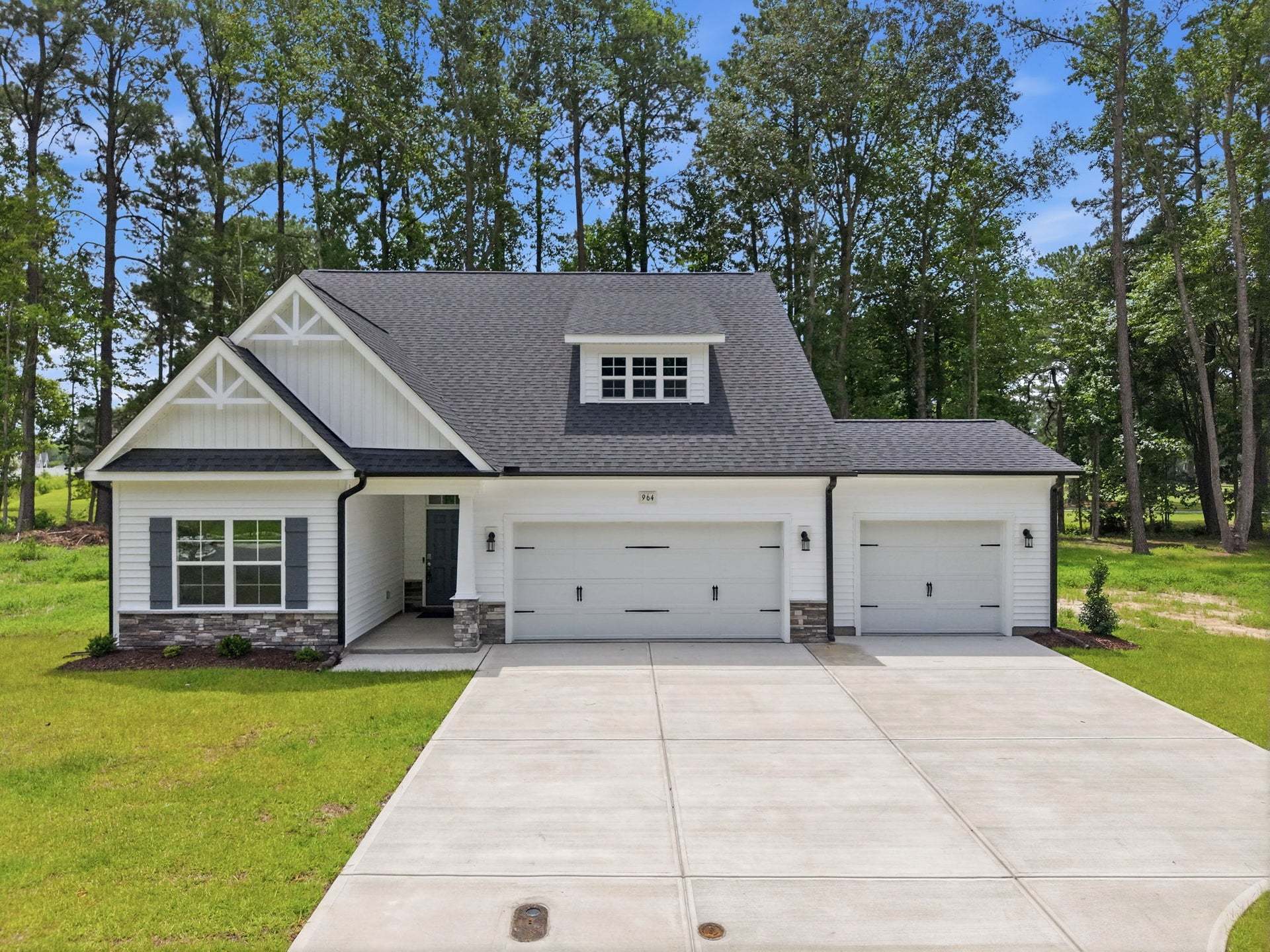 Elevation C with 3-Car Garage