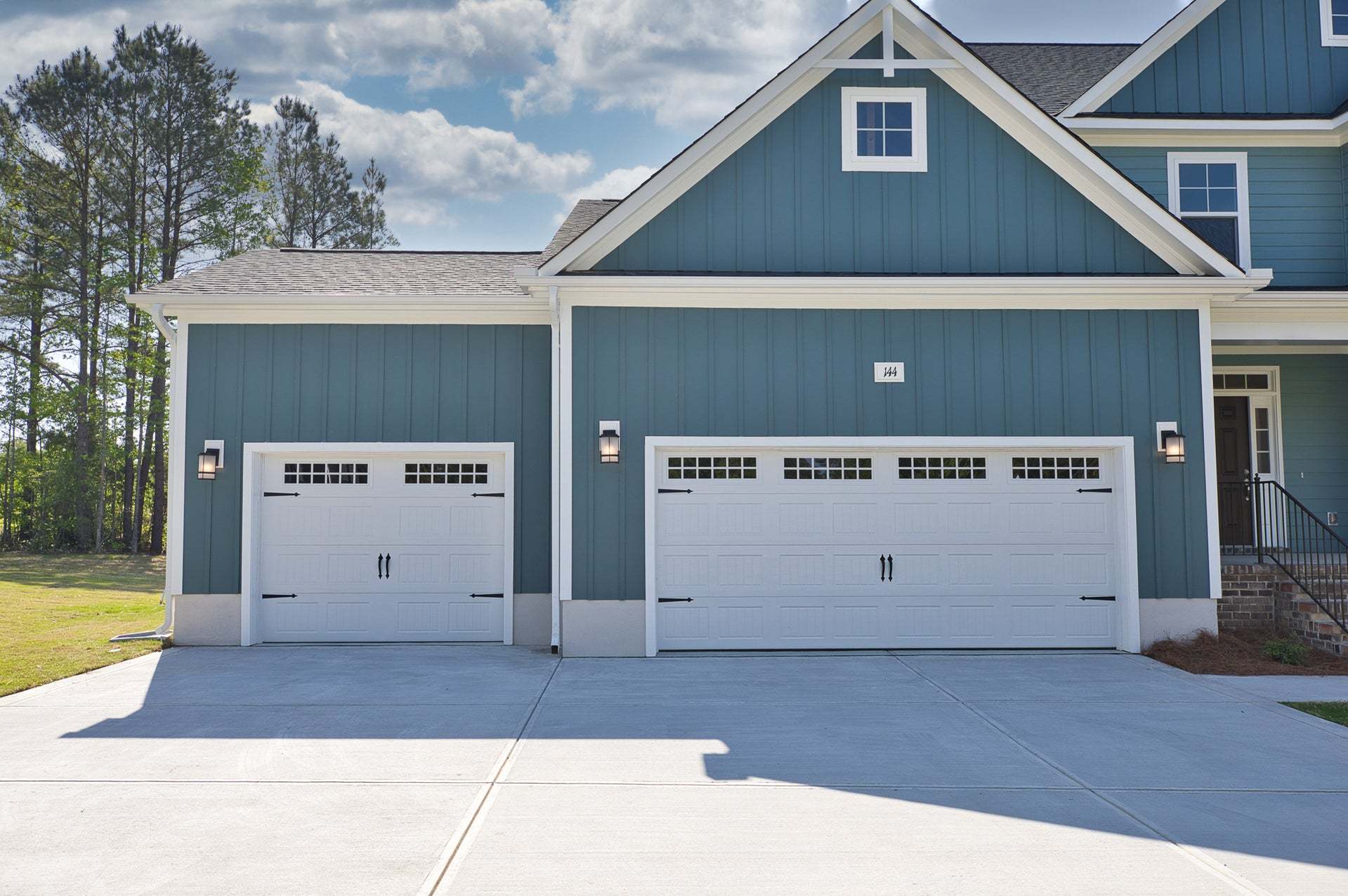 Elevation F with 3-Car garage