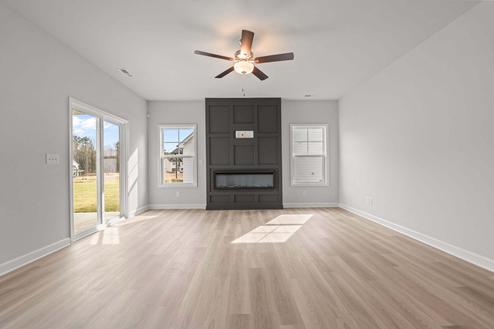Linear Fireplace with Accent Wall Option