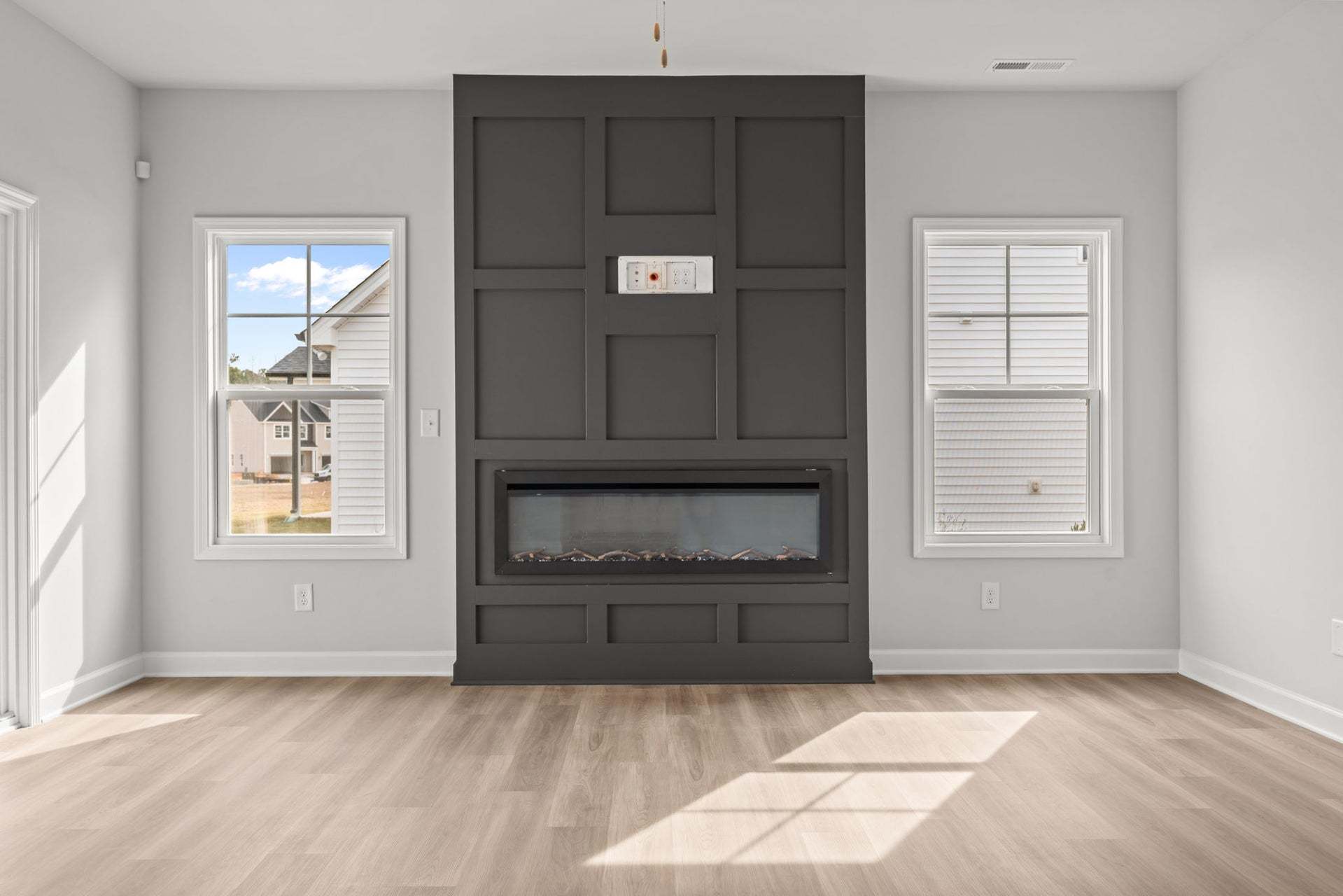 Linear Fireplace with Accent Wall Option