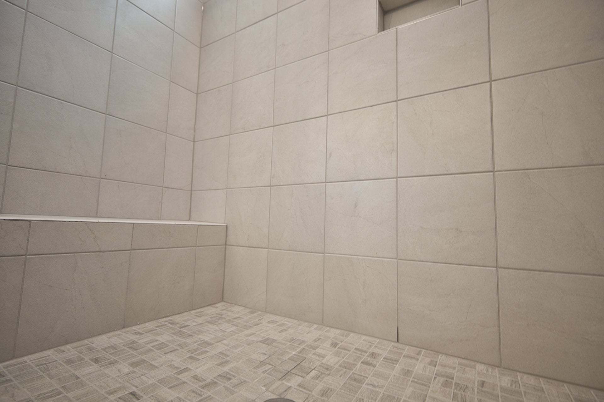 Tile Shower with Bench Option