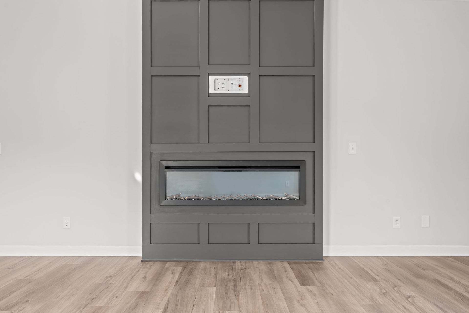 Linear Fireplace With Accent Wall Option
