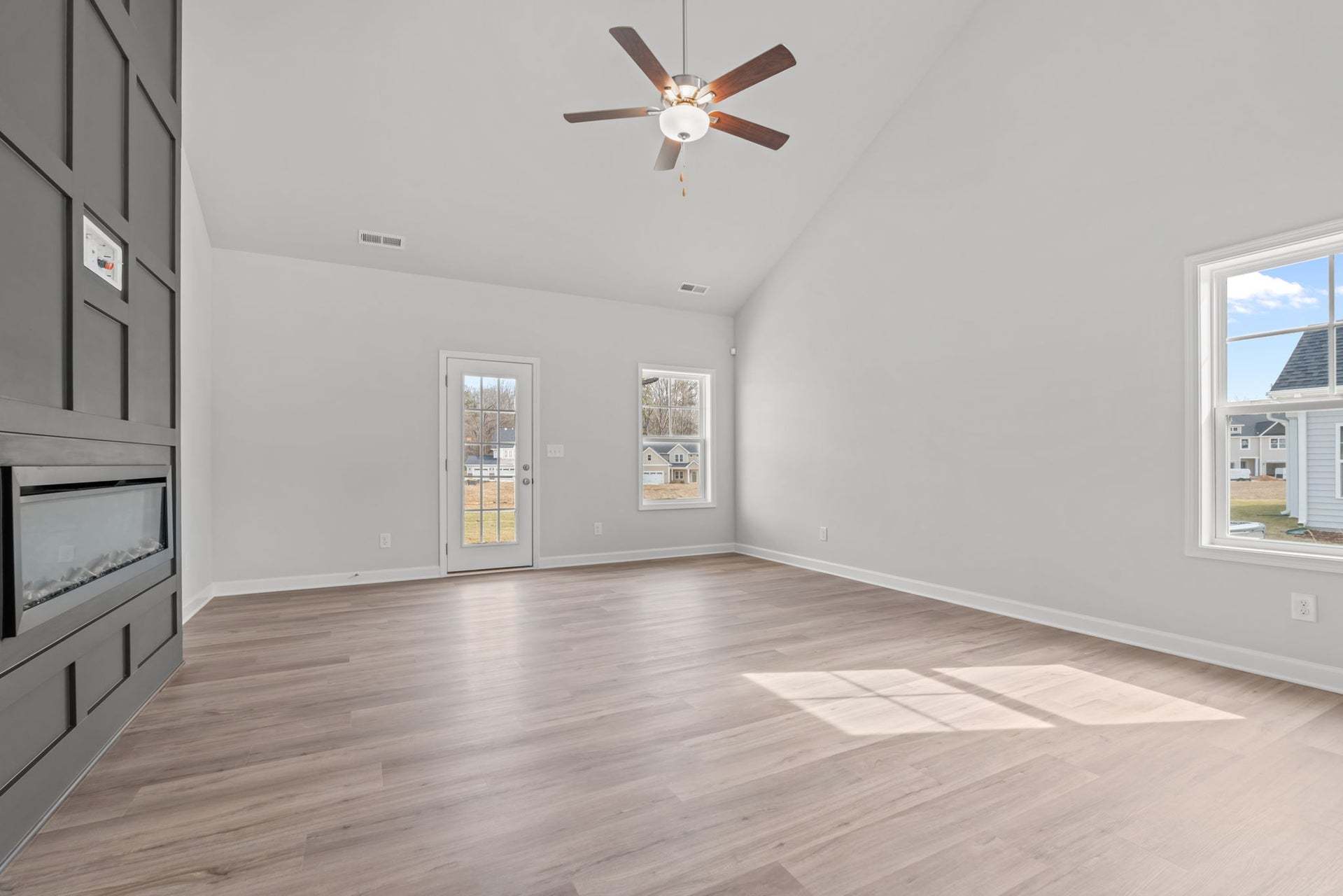 Linear Fireplace With Accent Wall Option