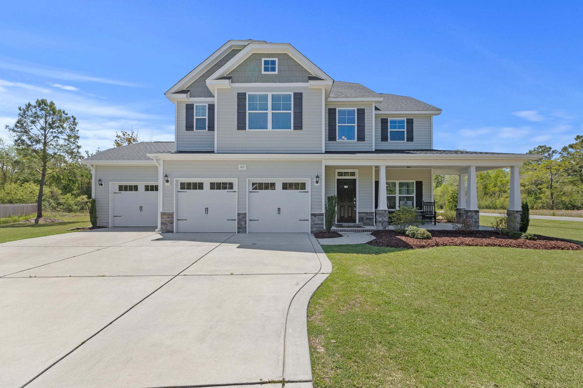 Elevation K with 3 car option