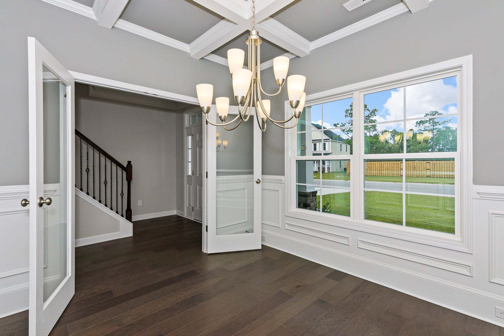 Formal dining room with french door option.