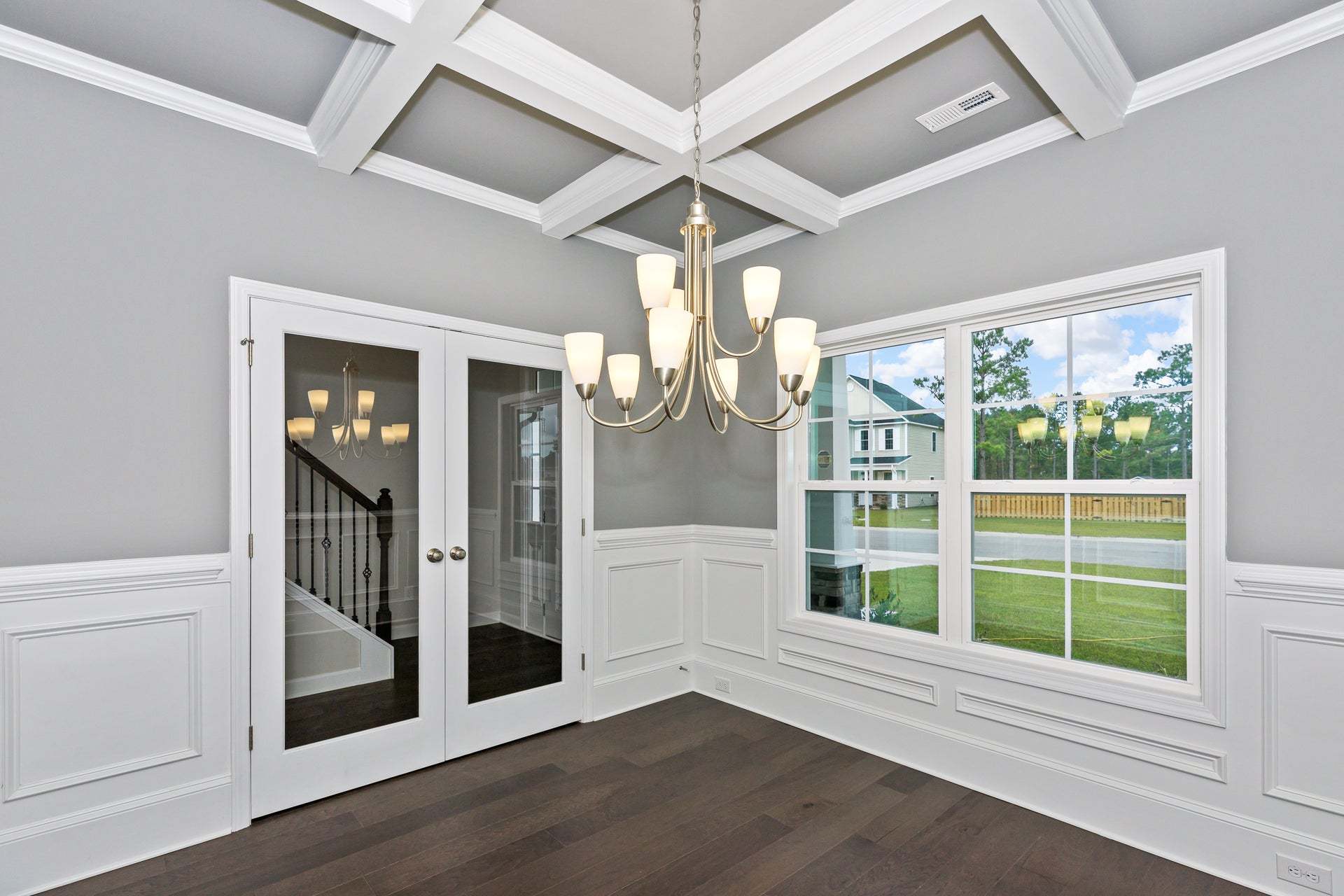 Formal dining room with french door option.