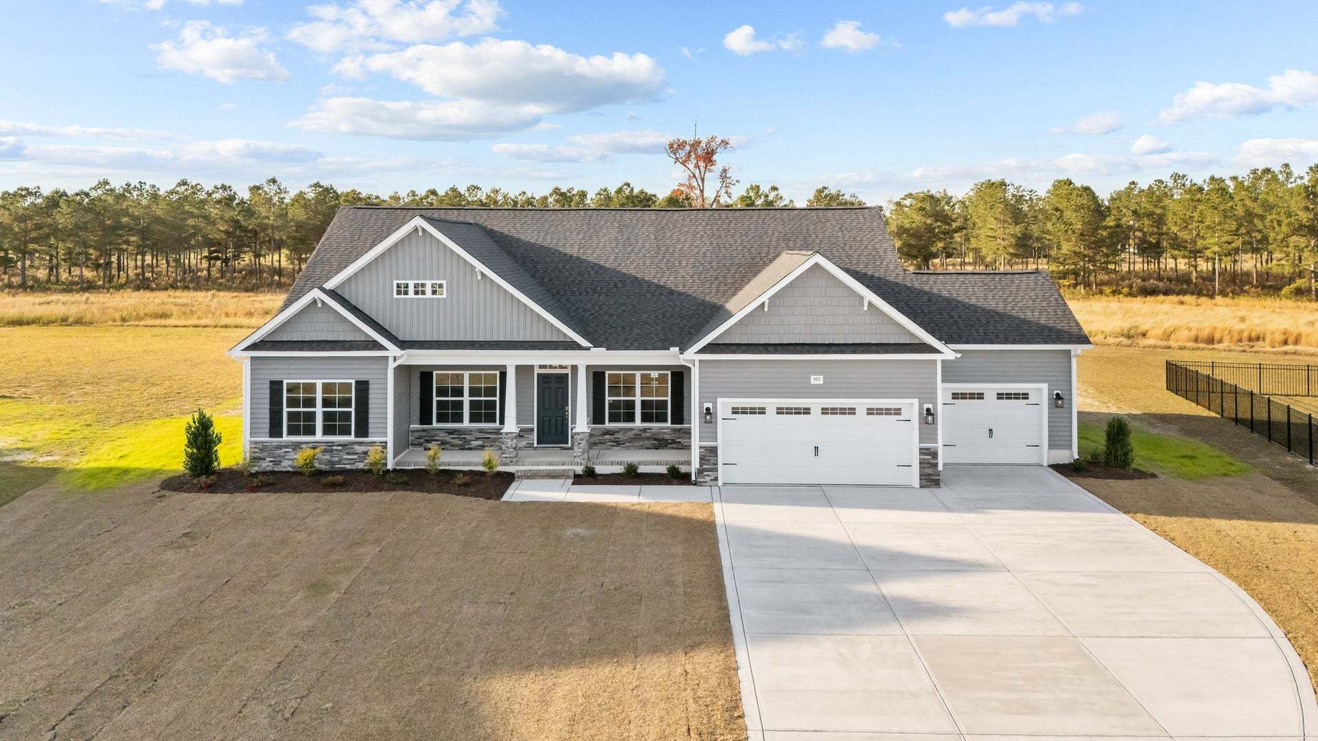 Elevation D with 3rd Car Garage Option