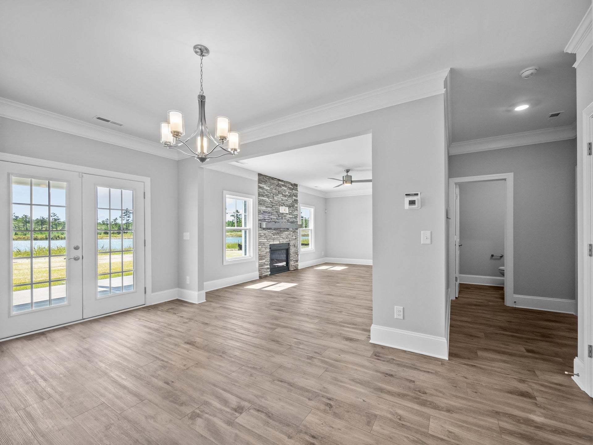 Great Room with Fireplace with Stone Surround Option