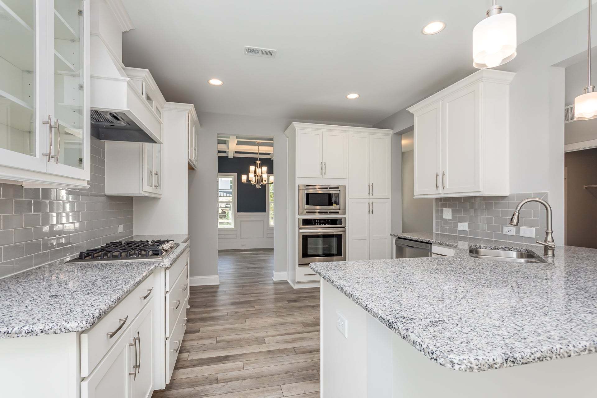 Gourmet Kitchen Layout with Vent Hood