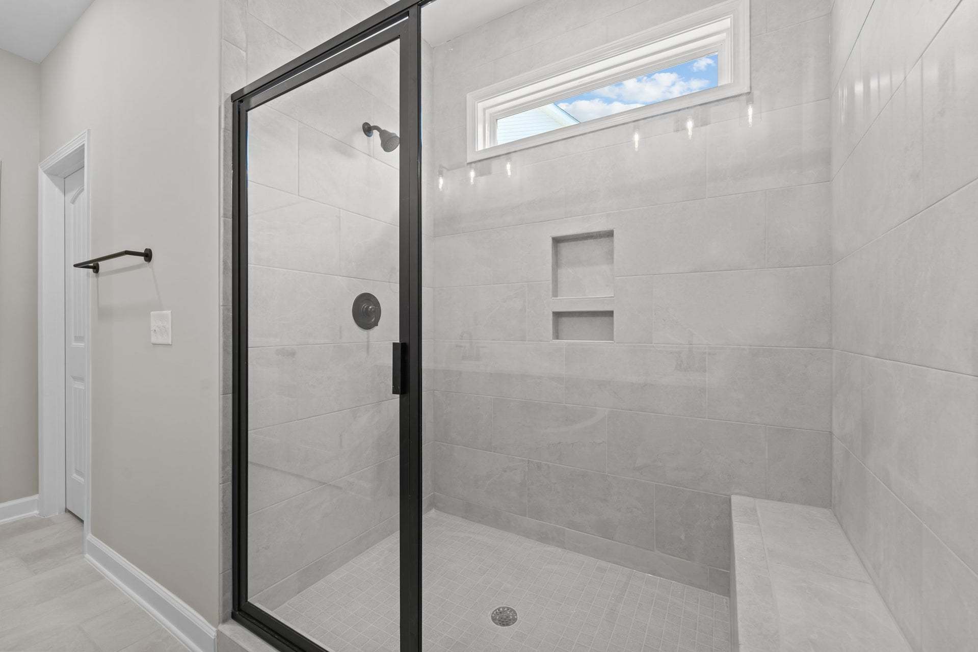 Tile Shower with Bench Layout 2 Option