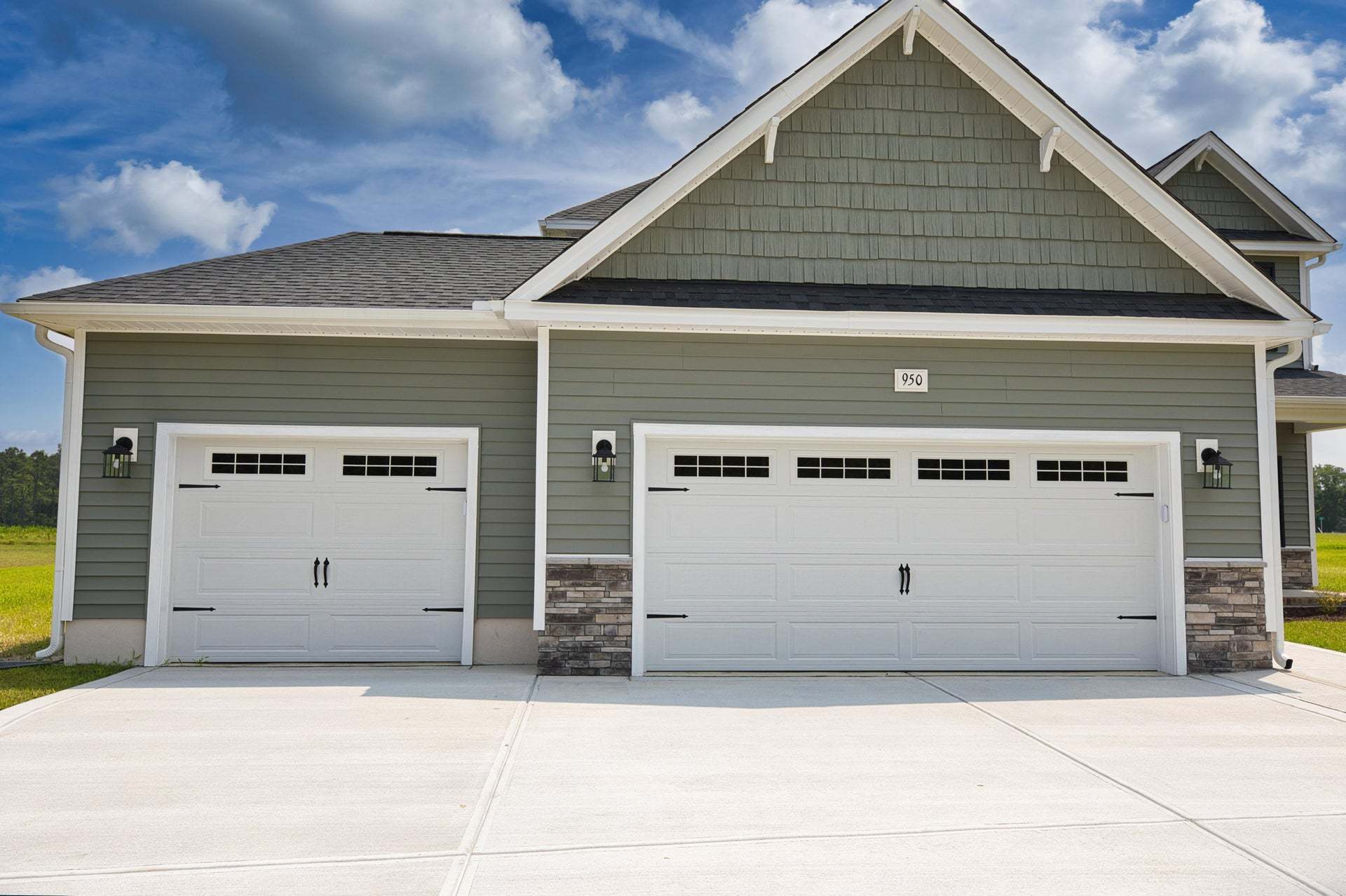 Elevation D with 3-Car Garage