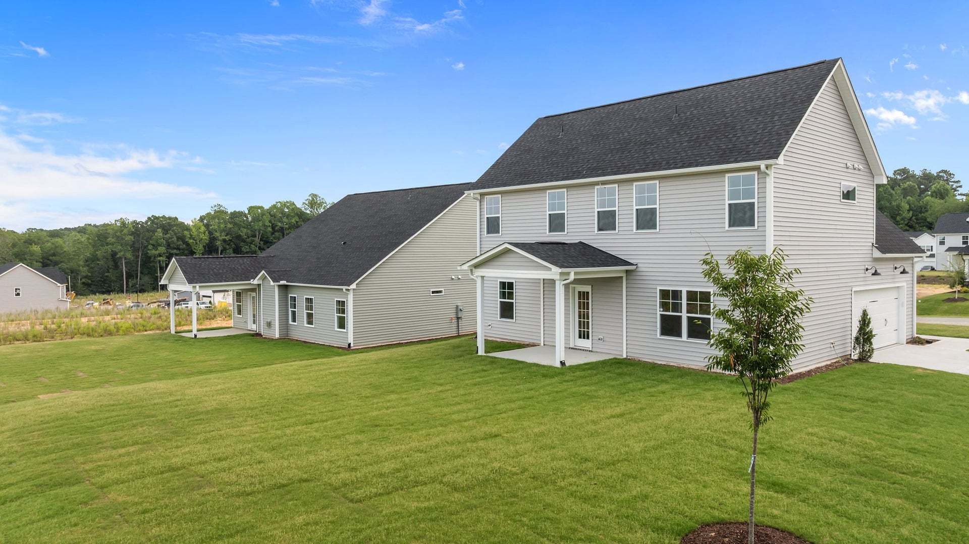 Covered Porch with Sideloading Garage