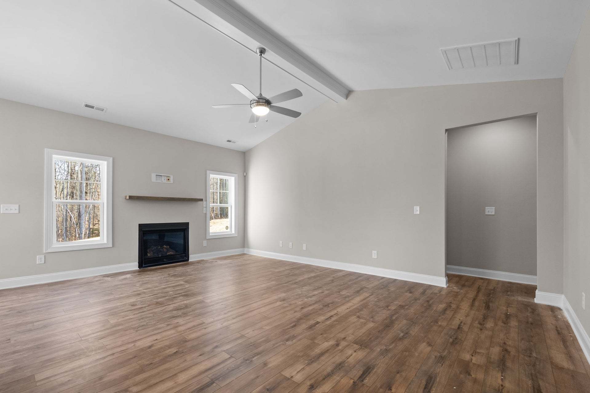 Fireplace with Floating Mantel Option
