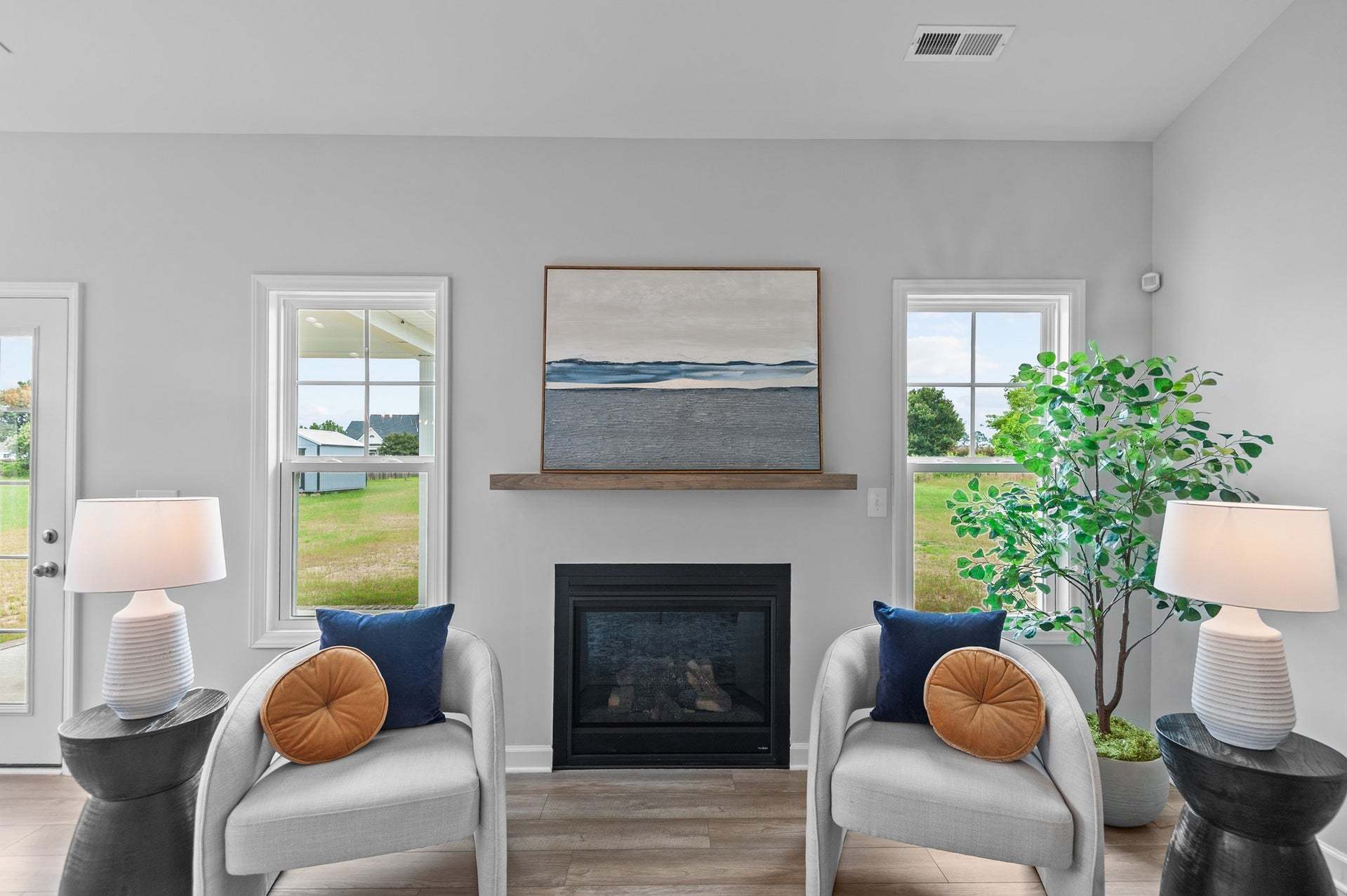 Fireplace with Floating Mantel Option