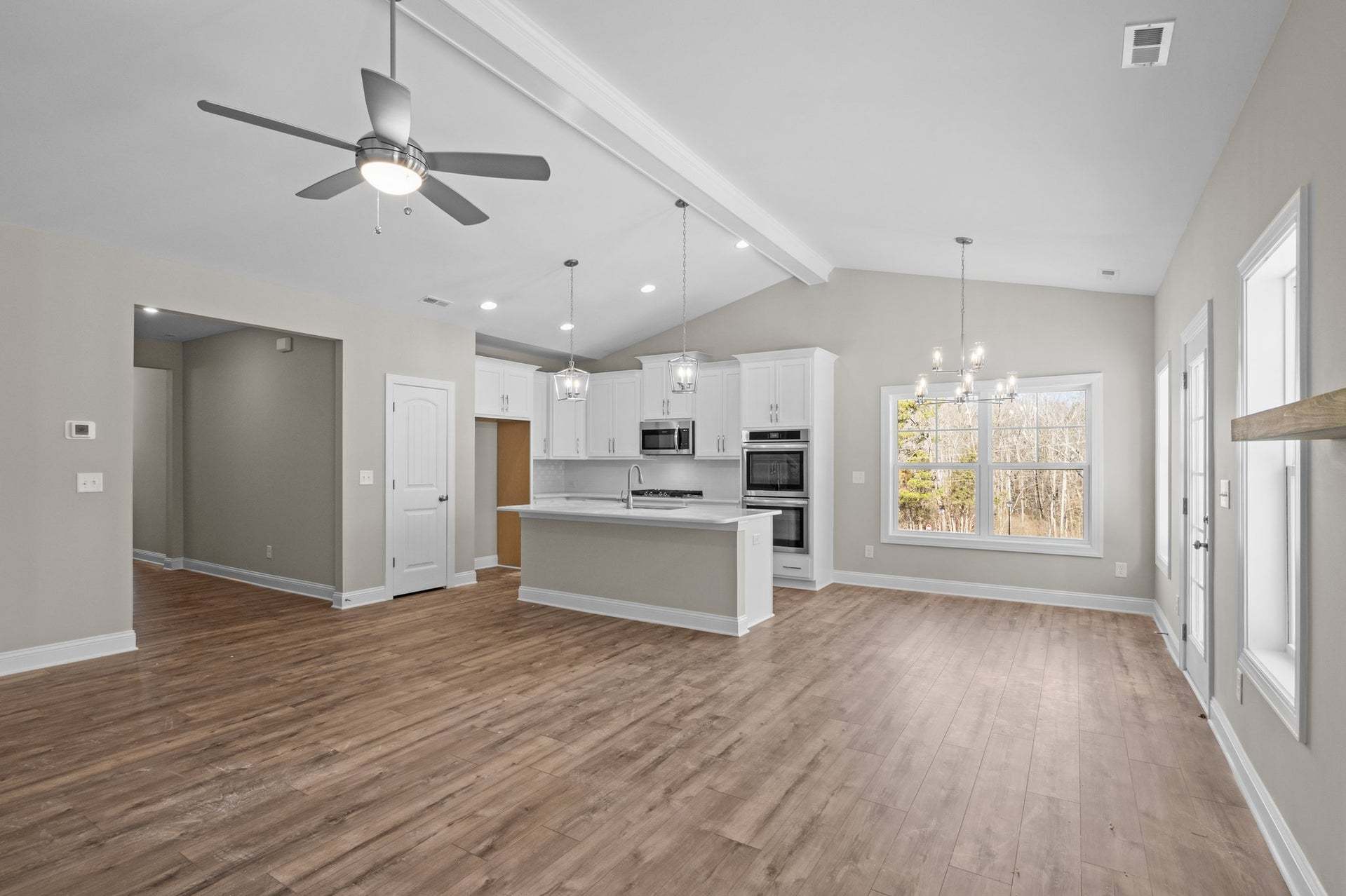 Gourmet Kitchen and Fireplace with Floating Mantel Options