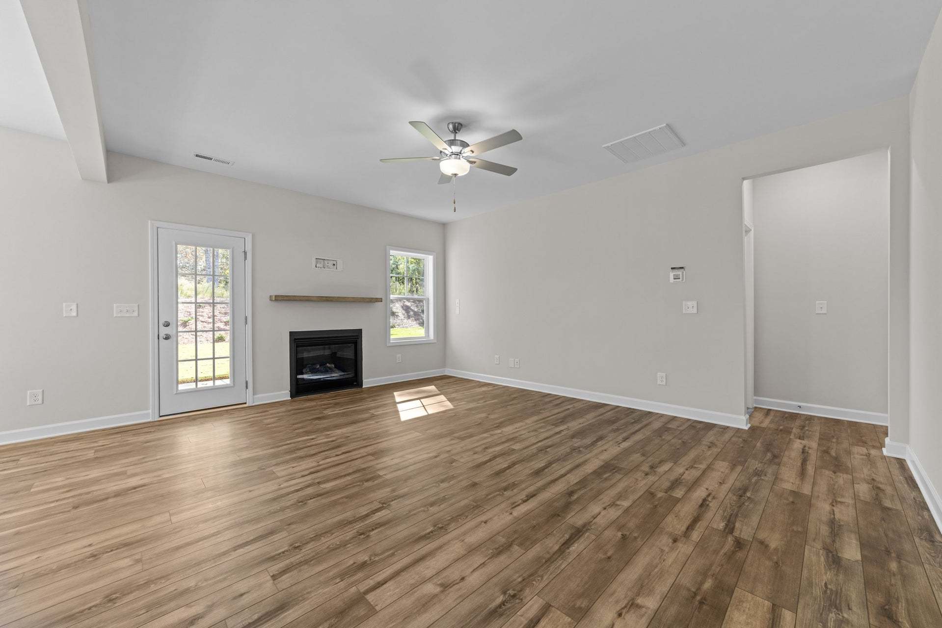 Optional Fireplace With Floating Mantel