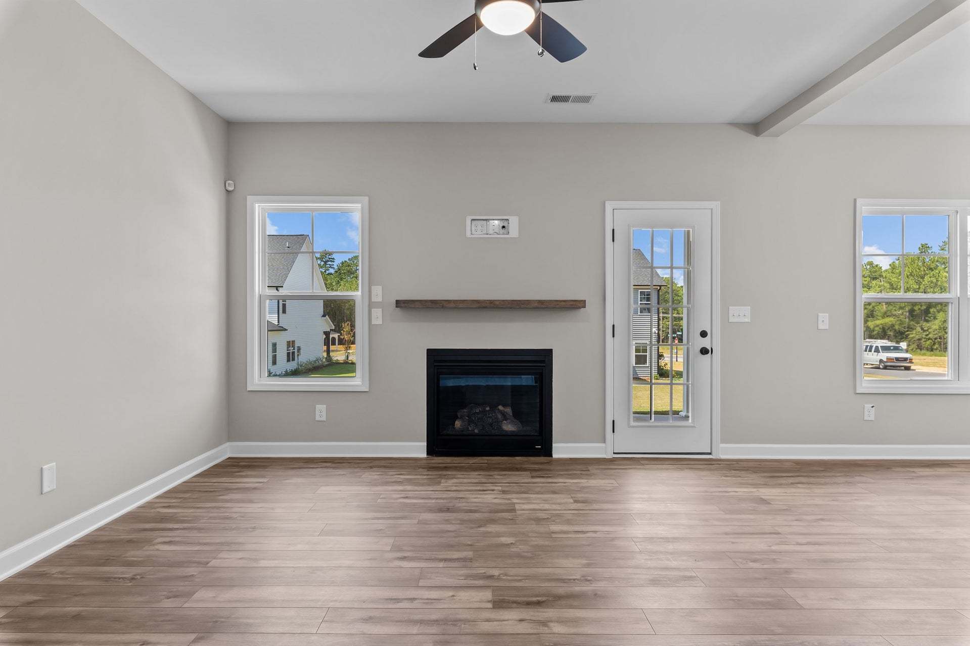 Optional Fireplace With Floating Mantel