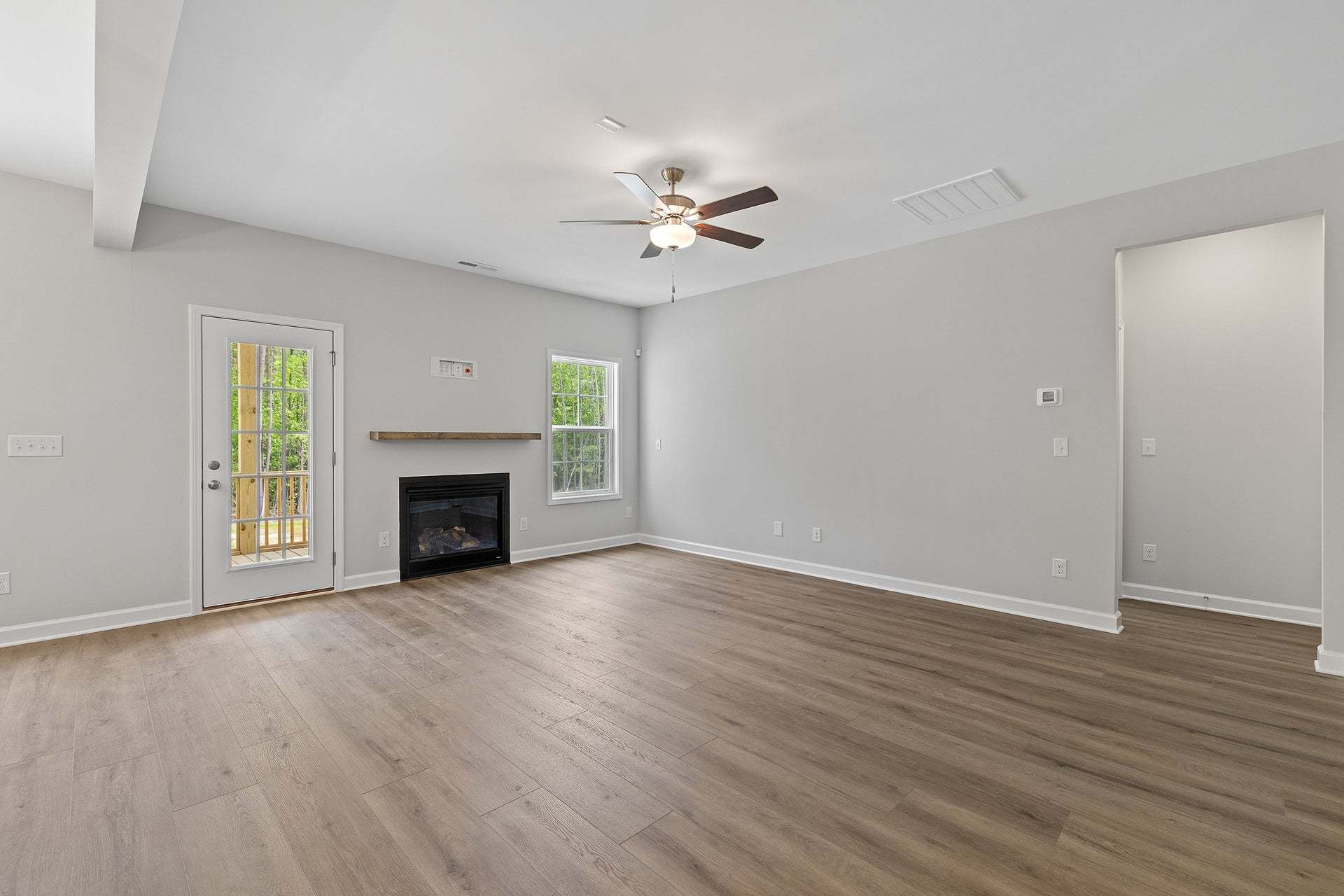 Optional Fireplace With Floating Mantel