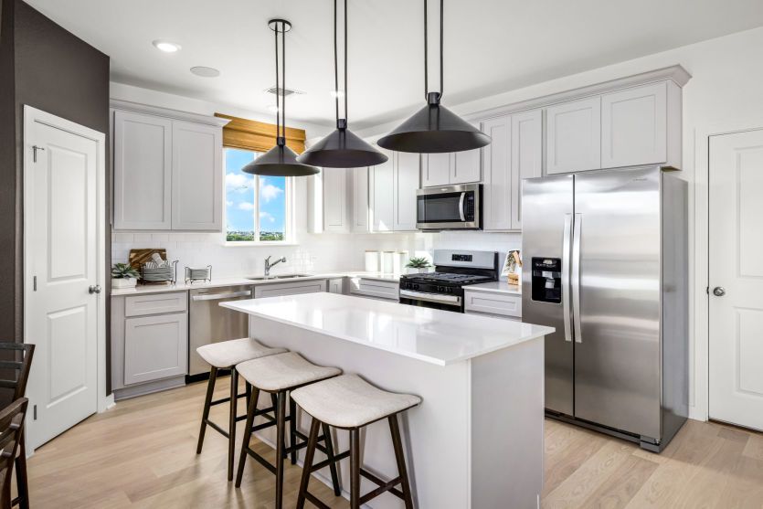 Open Kitchen with Bar Seating
