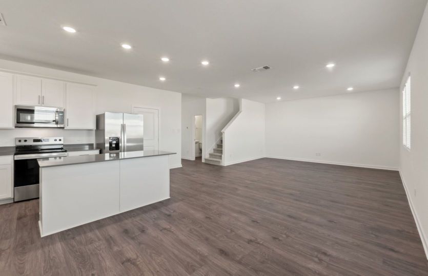 Kitchen Open to Gathering Space