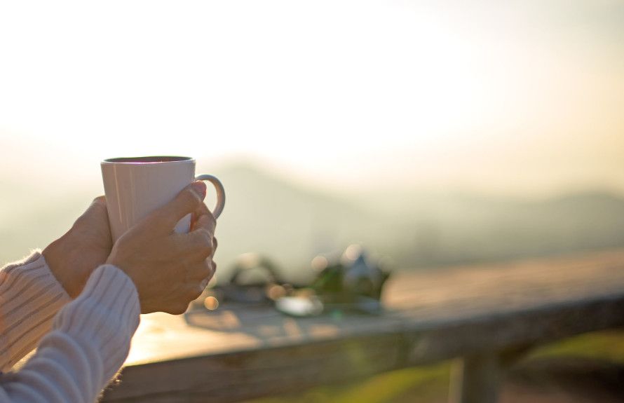 Enjoy Coffee with the Sunrise
