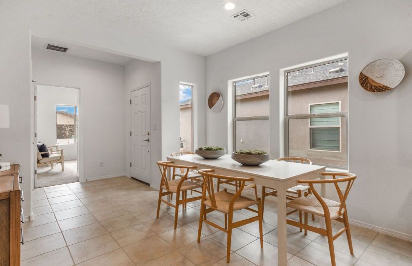 Enjoy family meals in the cafe just off the kitchen with plenty of space and bright lighting