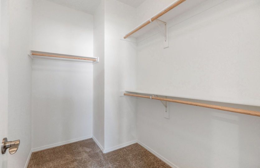 Spacious walk-in closet in the owner's suite