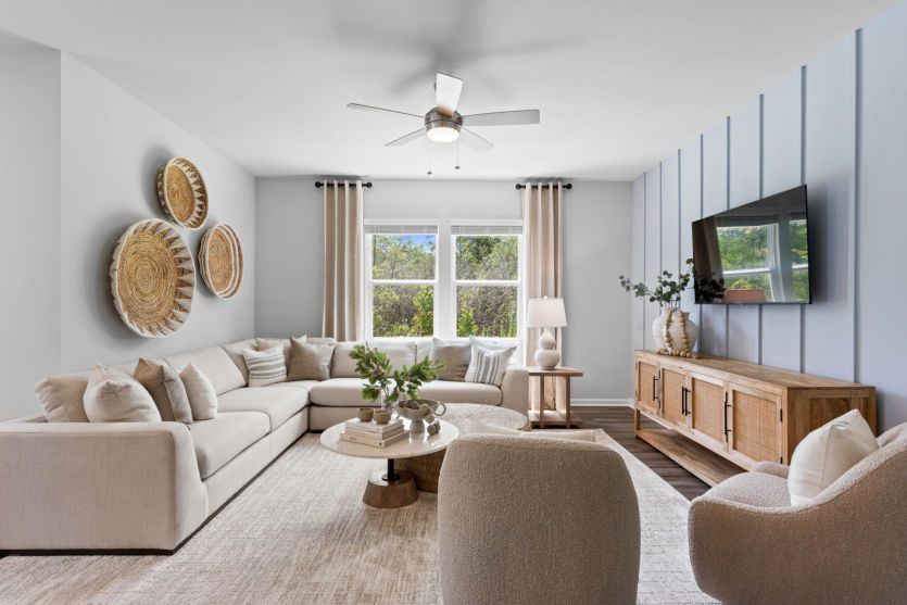 Large Gathering Area. Model Home Representation.